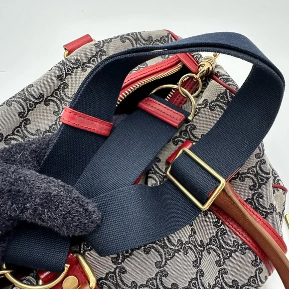 CELINE Handbag Mini Boston Bag Triomphe Canvas and Leather - Picture 14 of 14